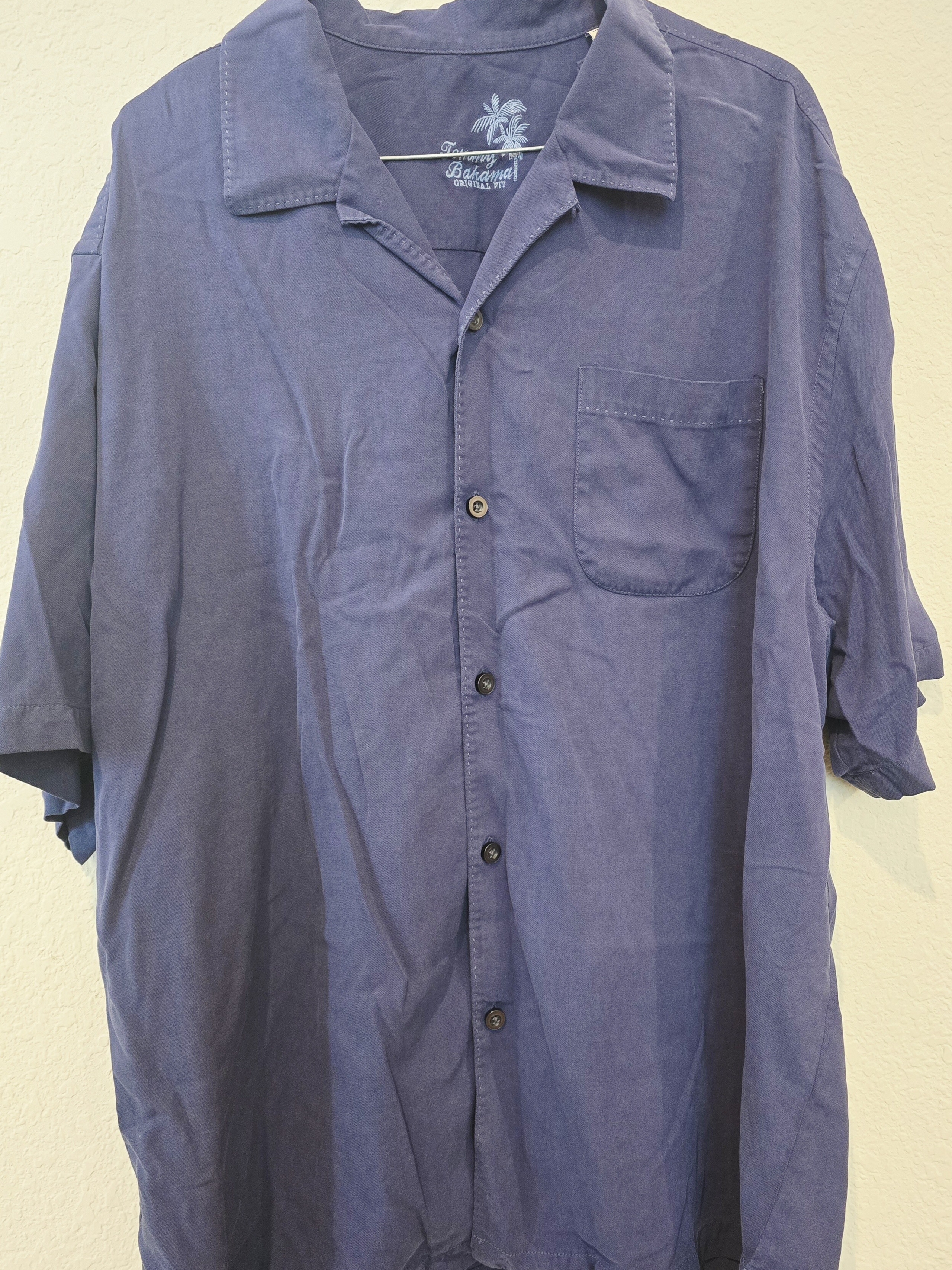 Tommy Bahama Navy Button-Down Camp Shirt